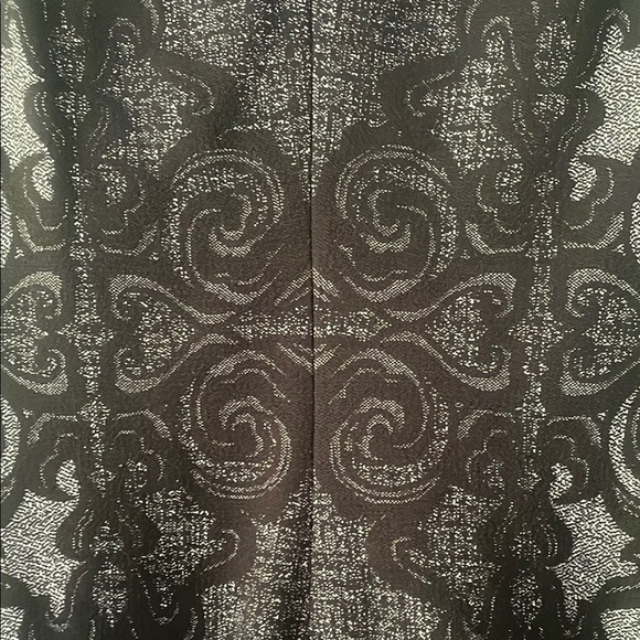 Diane Von Furstenberg Women 2 Black & Grey Sleeveless Intricate Lace Print Dress - Picture 7 of 8